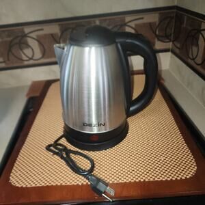 DENZIN EUC 2L ELECTRIC TEA KETTLE HOT WATER STAINLESS STEEL